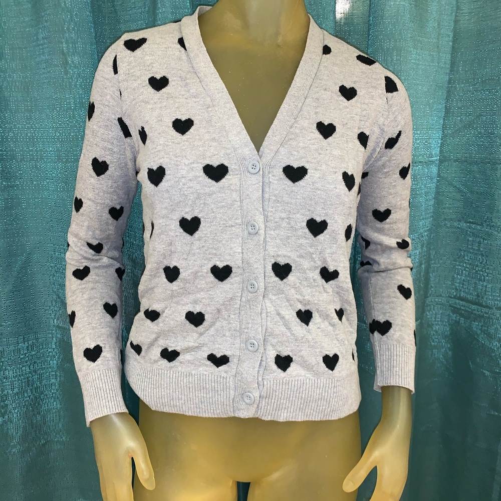 Forever 21 Heart Cardigan